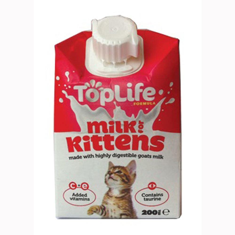 Toplife Formula Kitten Milk Powder - 200ml (Pack of 18) | Premium Kitten Milk Replacer for Newborn & Weaning Kittens | Ideal for Orphaned Kittens, Supplemental Feeding & Digestive Health