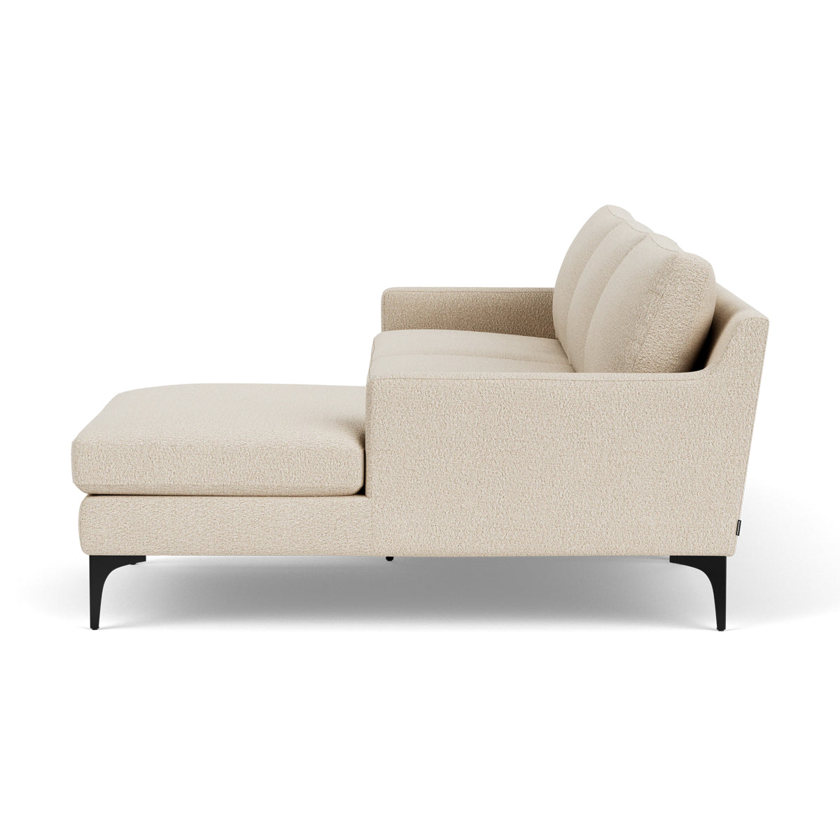 Astha Boucle Right Chaise Sofa - Modern Upholstered Sectional Couch with Chaise Lounge for Living Room, Family Room & Apartment Decor