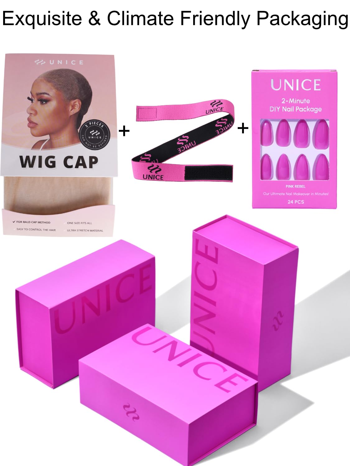 UNICE EasiContour V Part Wigs Human Hair Yaki Straight Glueless Wigs - No Sew in No Glue Ombre Chestnut Brown Clip-in V Part Wig (24 inch) | Beginner Friendly Upgrade U Part Human Hair Wig for Daily Wear, Parties & Special Occasions