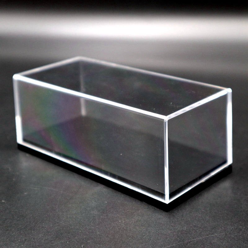 10pcs 12cm 1/64 Scale Model Car Acrylic Display Case - Transparent Dustproof Storage Box with Black Base - Perfect for Diecast Car Collections & Showcase Displays
