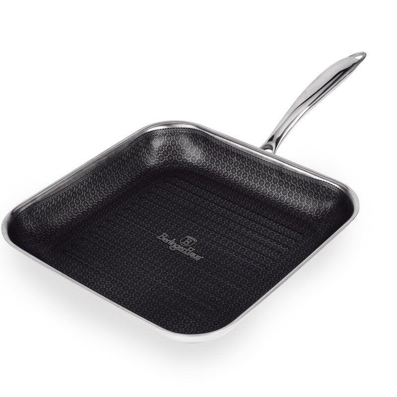BerlingerHaus 11-Inch Nonstick Grill Pan with Eterna Coating - BH 7430 - Perfect for Indoor & Outdoor BBQ, Steaks, Burgers & Vegetables