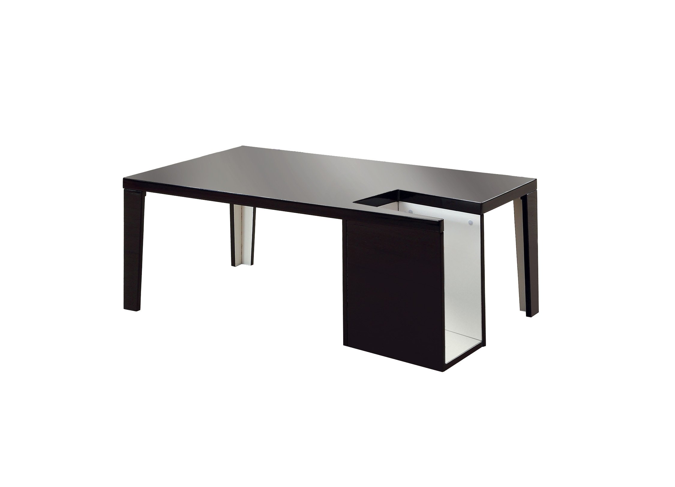 Furniture of America Leblanc Modern Coffee Table - Black and White Finish for Living Room, Lounge & Office Decor
