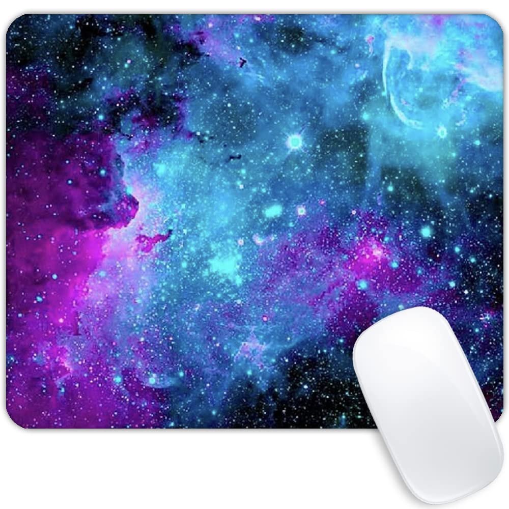 Galaxy Nebula Universe Space Mouse Pad - Custom Non-Slip Rubber Base Mousepad for Computer, Laptop, Office & Gaming Desk Accessories - Perfect for Work, Gaming & Home Office Setup