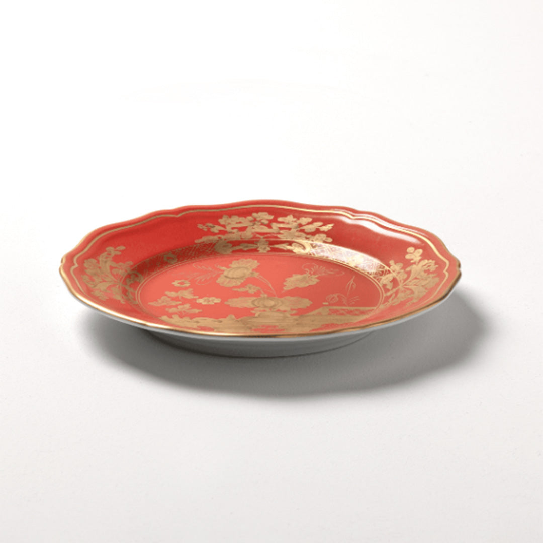 Oriente Italiano Bread Plate Rubrum - Authentic Italian Ceramic Serving Dish for Bread, Cheese & Appetizers | Perfect for Dinner Parties, Weddings & Home Decor