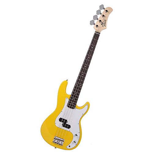 Premium GP Bass Guitar Strap with Stereo Cable & Wrench Tool - Comfortable Padded Shoulder Support for Musicians - Perfect for Live Performances, Studio Sessions & Music Practice (Yellow) - Fast 3-7 Day US Shipping