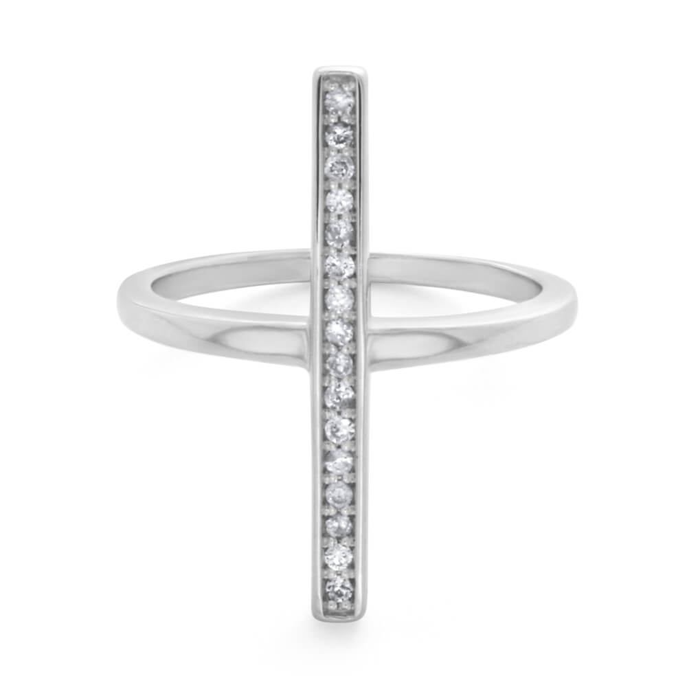9ct White Gold Diamond Ring Set with 16 Brilliant Cut Diamonds - Perfect for Engagement, Wedding & Anniversary Gifts