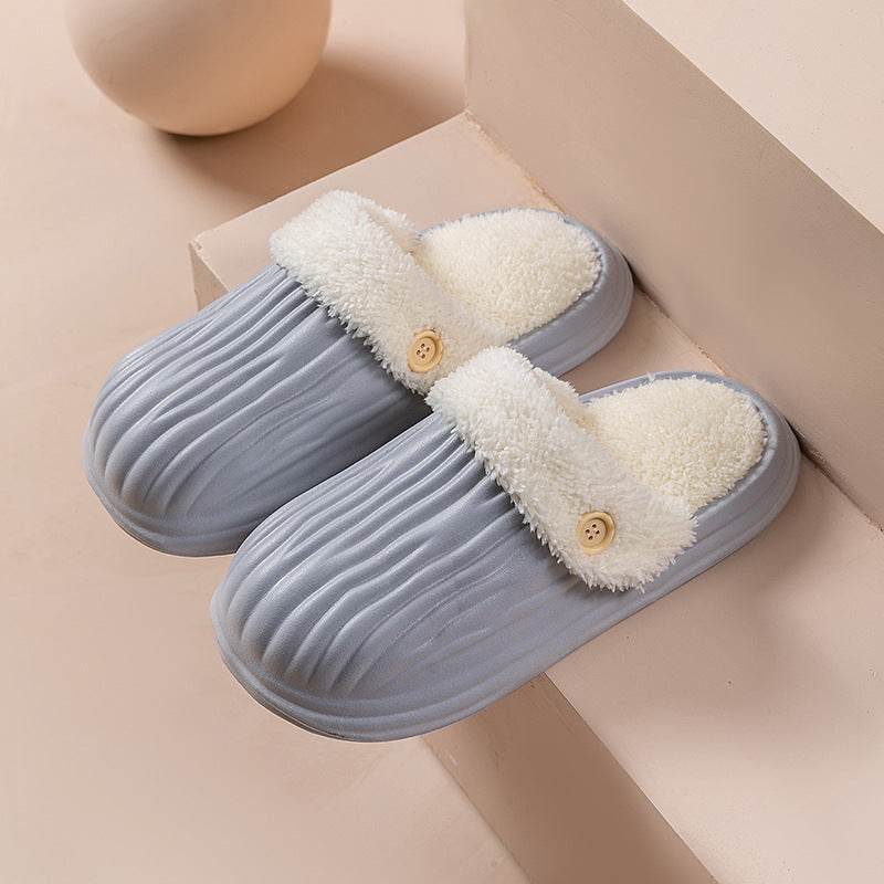 CozySwap: Warm & Comfortable Indoor Outdoor Slippers with Removable Fur Lining - Perfect for Home, Garden, and Travel Use