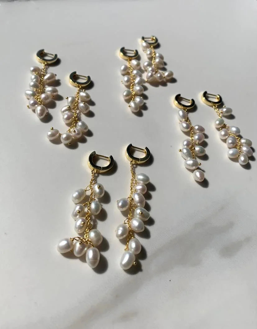 Lola Knight Maree Mini Pearl Hoop Earrings - 18K Gold Plated Dainty Jewelry for Women | Perfect for Everyday Wear, Date Nights & Special Occasions