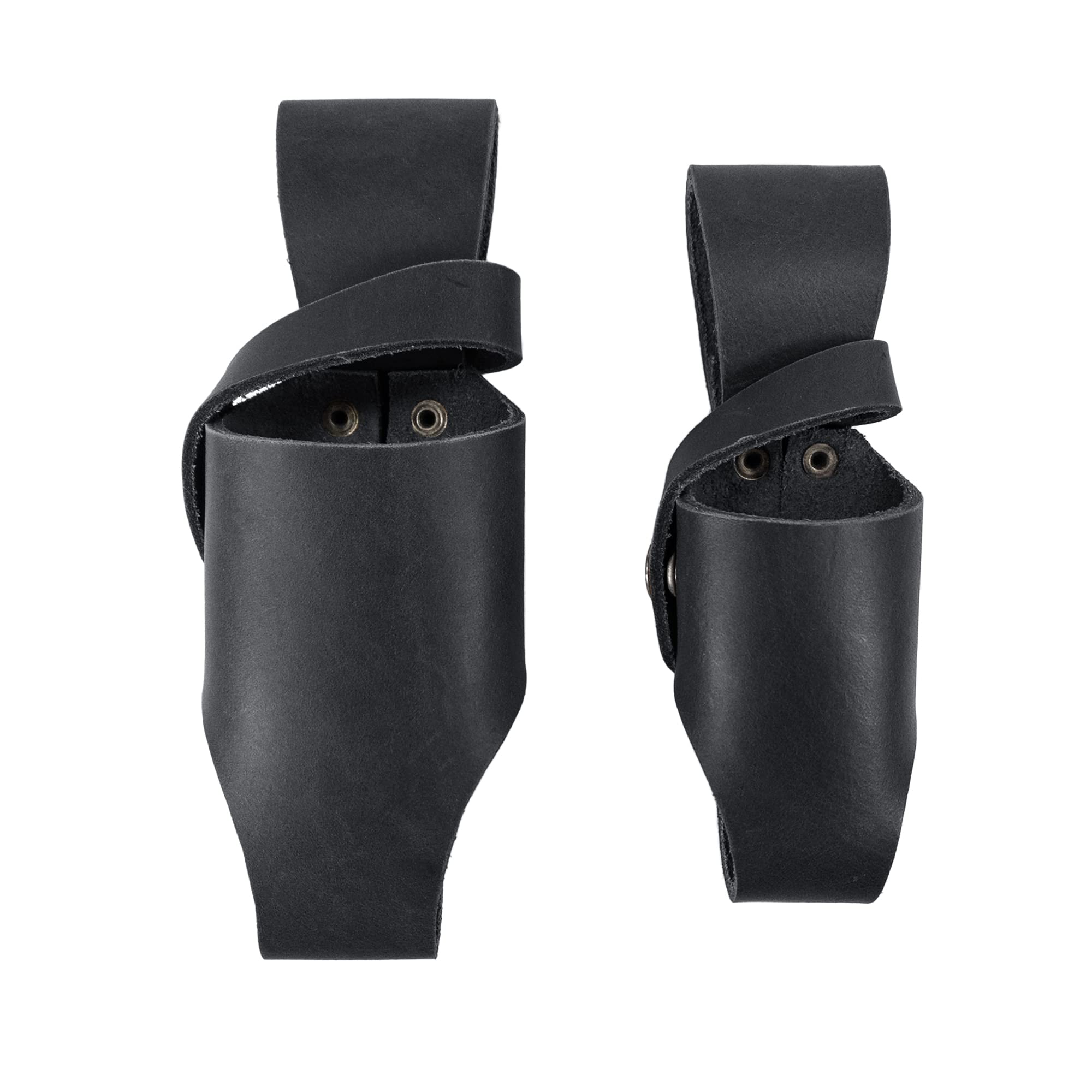 Premium Full Grain Leather Hot Sauce Holster Set (5oz & 2oz) - Handmade Bottle Belt Sheath Compatible with Tobasco, Cholula, Sriracha - Perfect for BBQ, Camping & Outdoor Cooking Accessories