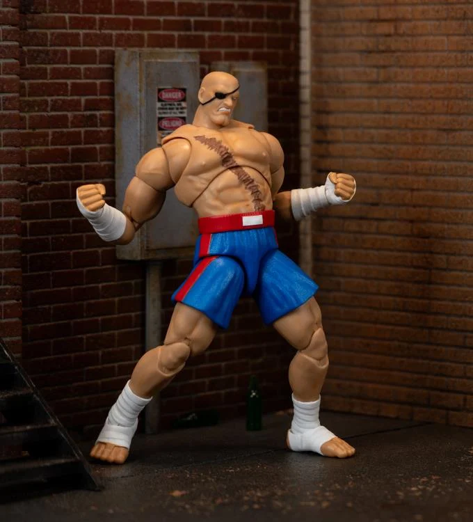 Jada Toys 1/12 Scale 6-Inch Ultra Street Fighter II Action Figure - Sagat Collectible for Gamers & Fans | Perfect for Display, Cosplay & Fighting Game Enthusiasts