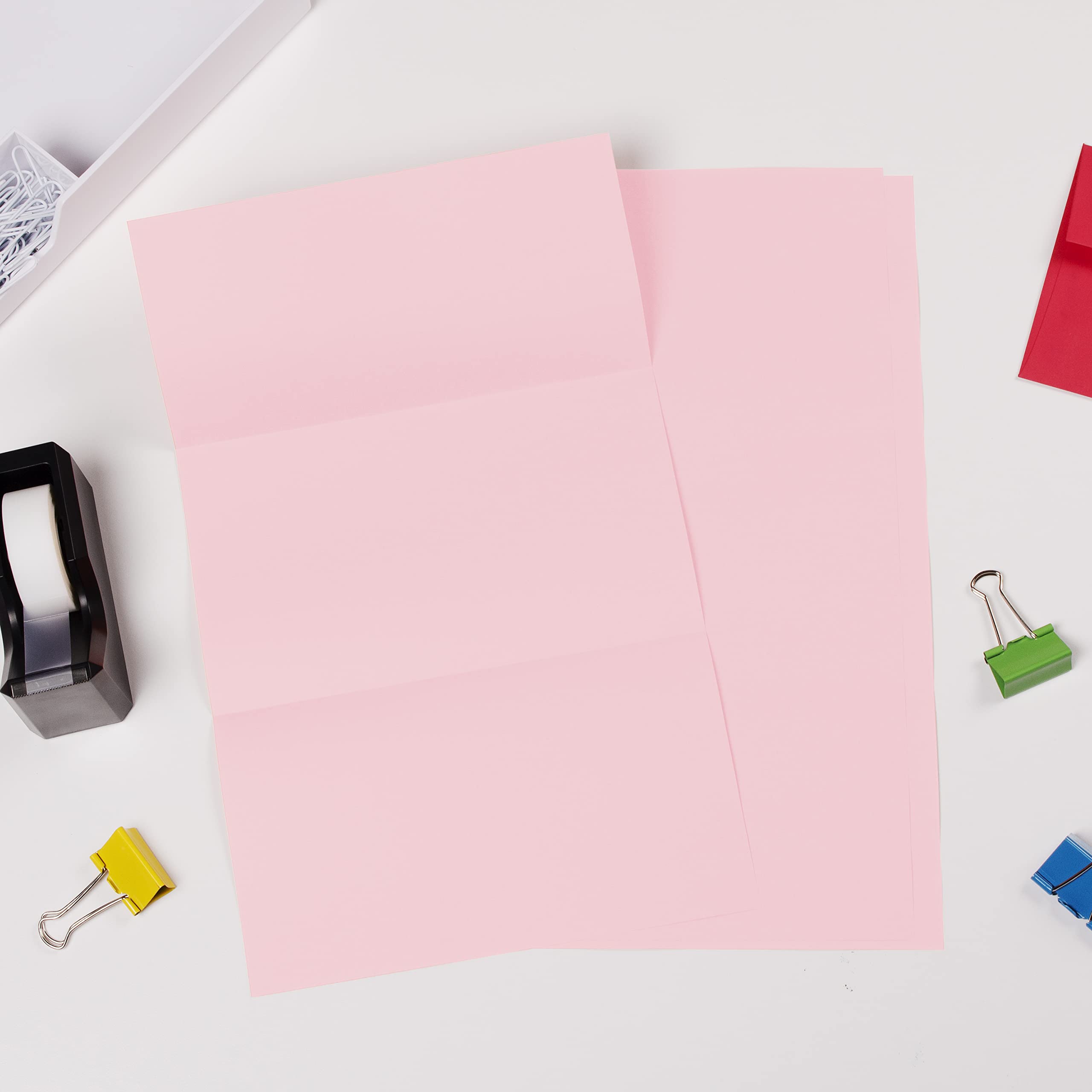JAM PAPER 80lb Cardstock 8.5x14 - 250 Sheets Baby Pink for Crafting