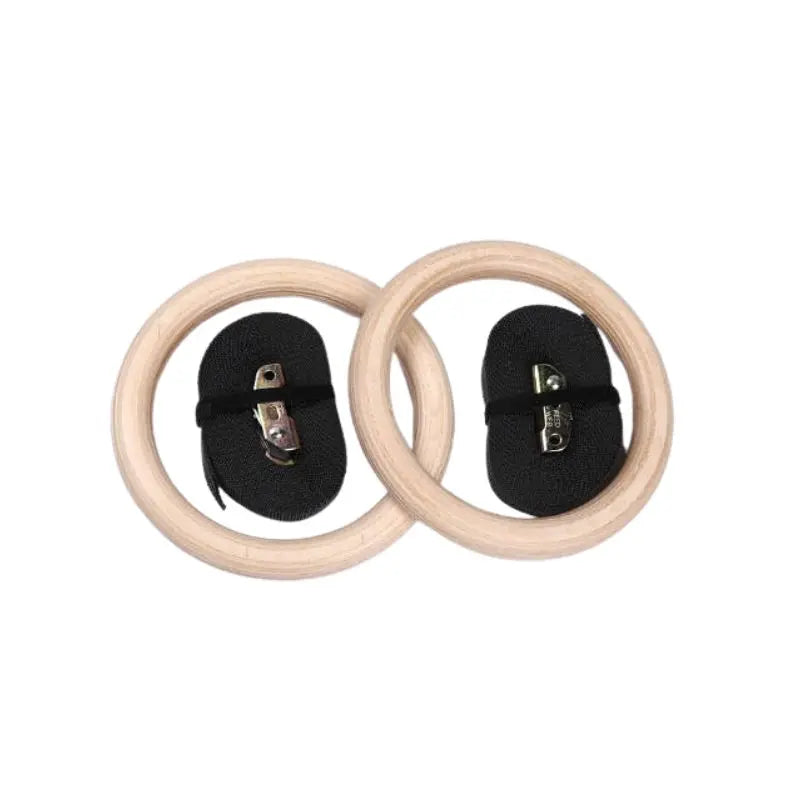 Premium Wooden Gymnastic Rings for Calisthenics Training - Adjustable Strength Exercise Equipment for Home Gym, CrossFit & Outdoor Workouts