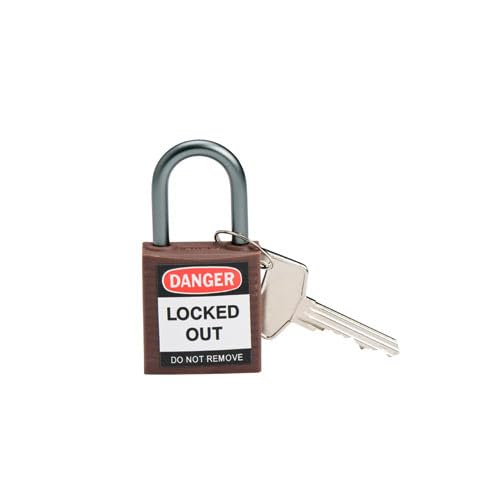 **Brady 143160 Compact Safety Padlock - 12 Pack, Brown - Heavy Duty Lock for Toolboxes, Lockers & Storage Units**