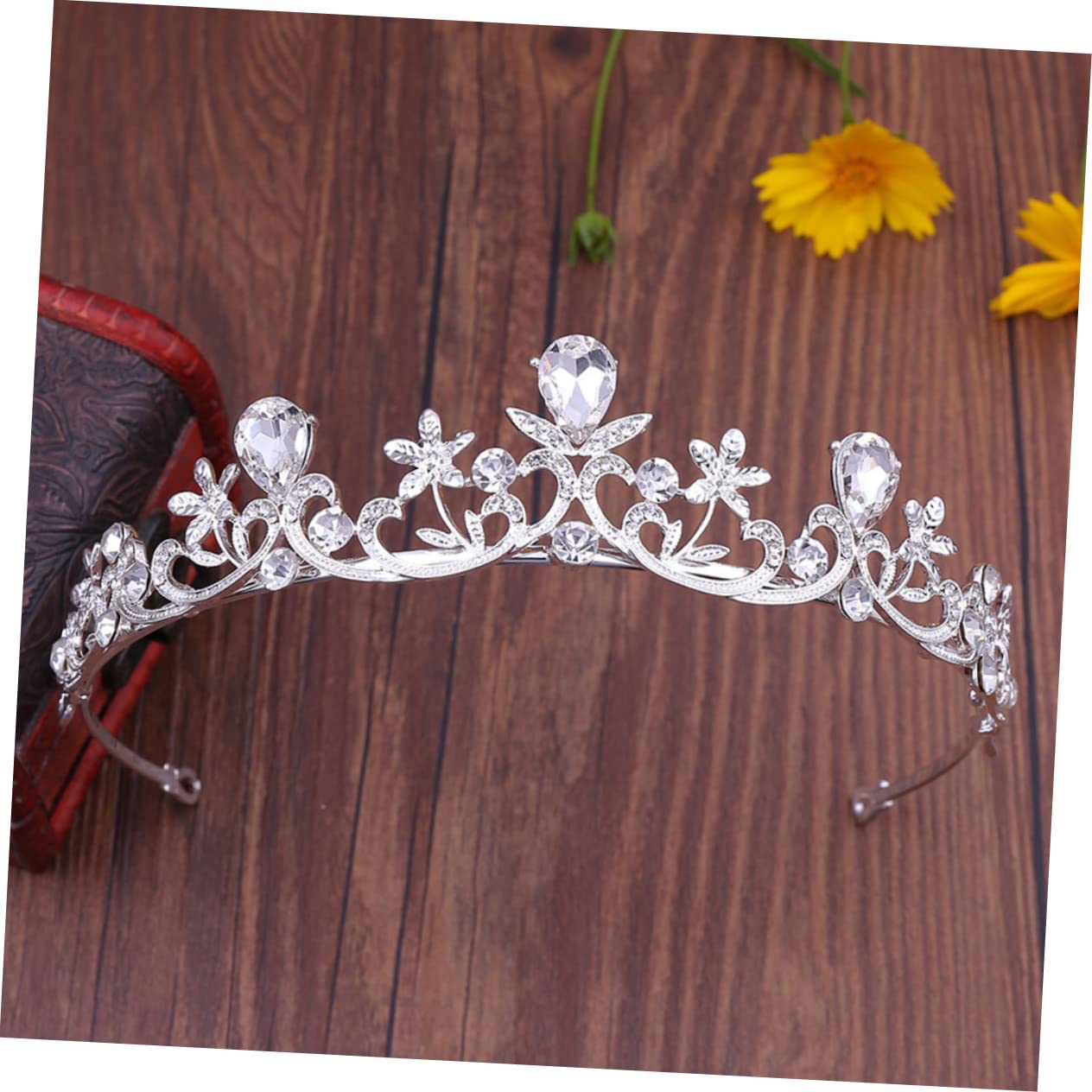Sparkling Rhinestone Crown Set - 3PCS Wedding Bridal Tiara, Princess Headband for Birthday, Prom & Special Events - Crystal Queen Tiara, Hair Accessories for Kids, Brides & Women (White) - Perfect for Weddings, Parties, Pageants & Photo Shoots