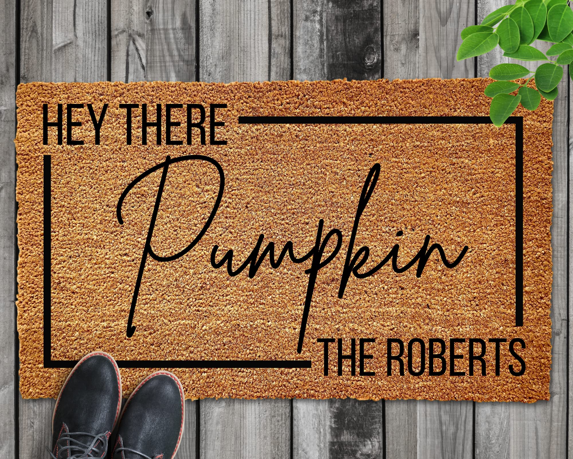 Custom Hey There Pumpkin Doormat - Halloween Welcome Mat for Front Porch Decor (36