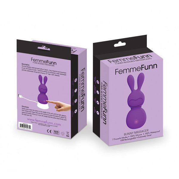 FEMMEFUNN BUNNY MASSAGER - Premium Personal Massager for Women, Relaxing Body & Muscle Relief - Perfect for Home Spa, Self-Care & Stress Relief