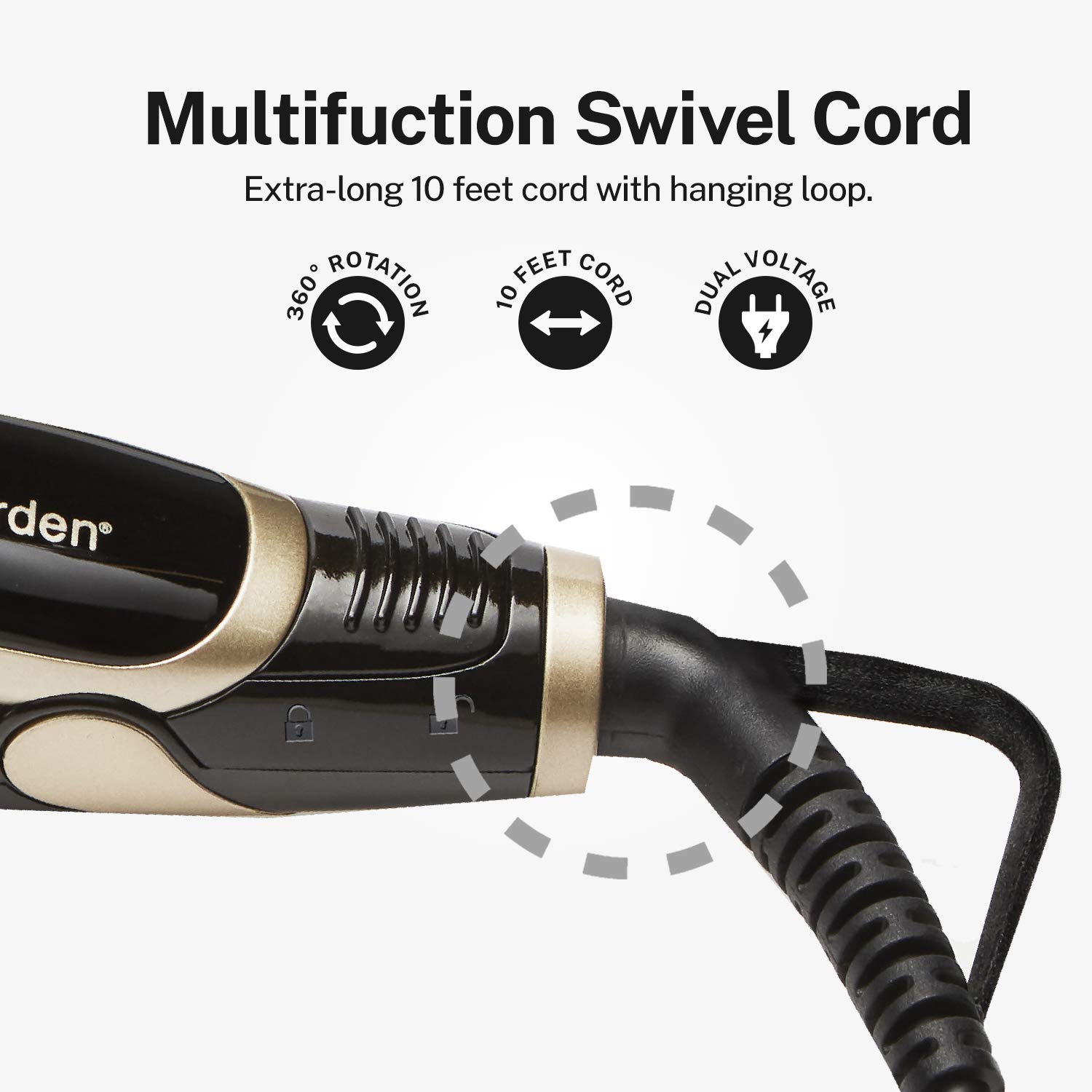 Olivia Garden Ceramic + Ion Pro Flat Iron - Dual Voltage Hair Straightener with 3D Floating Plates & 11 Temperature Settings for Salon-Quality Styling at Home or Travel