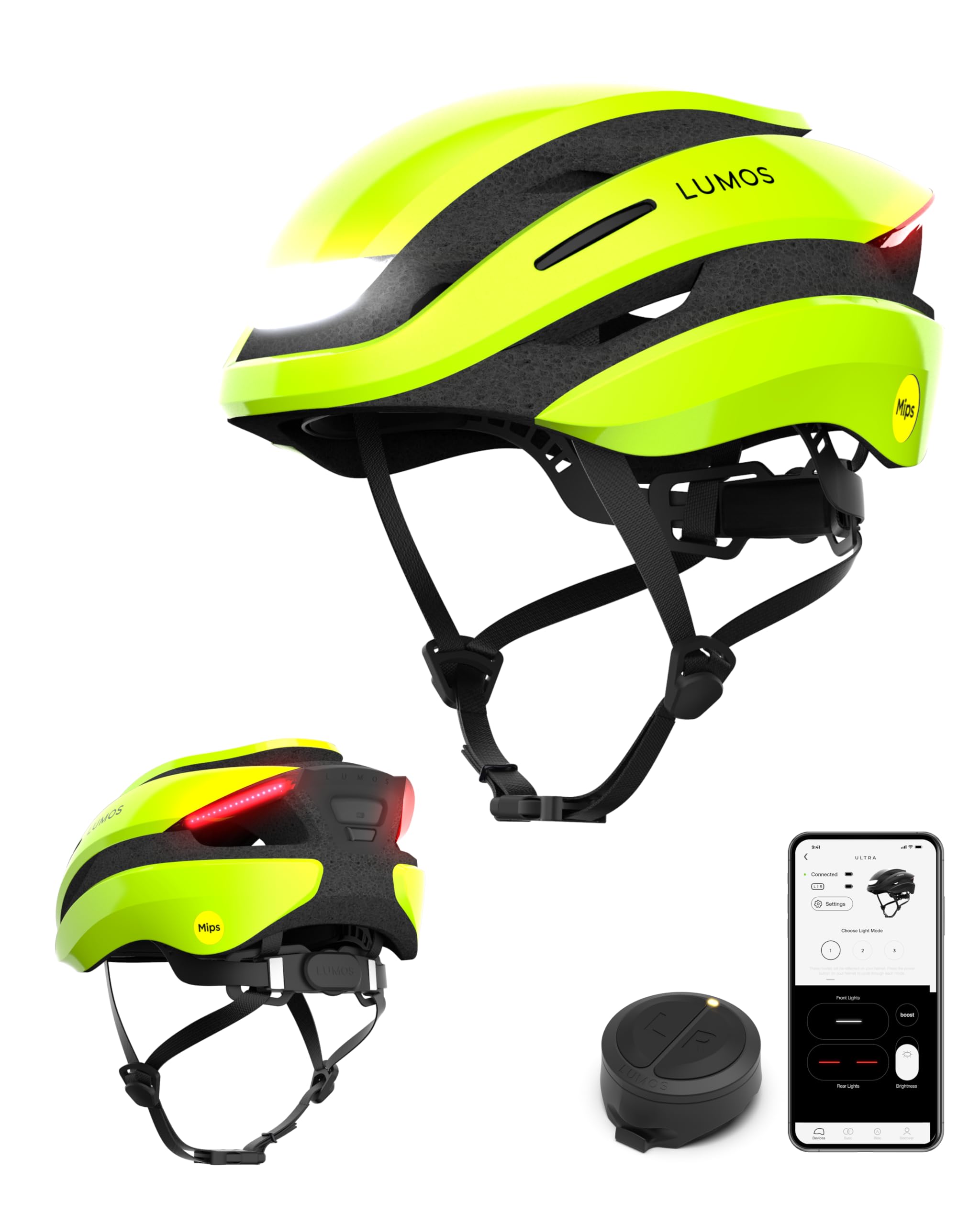 Lumos Ultra Smart Bike Helmet with Customizable LED Lights & Turn Signals - Lightweight Adult Cycling Helmet for Men & Women - Perfect for Night Riding, Commuting & Urban Cycling Safety