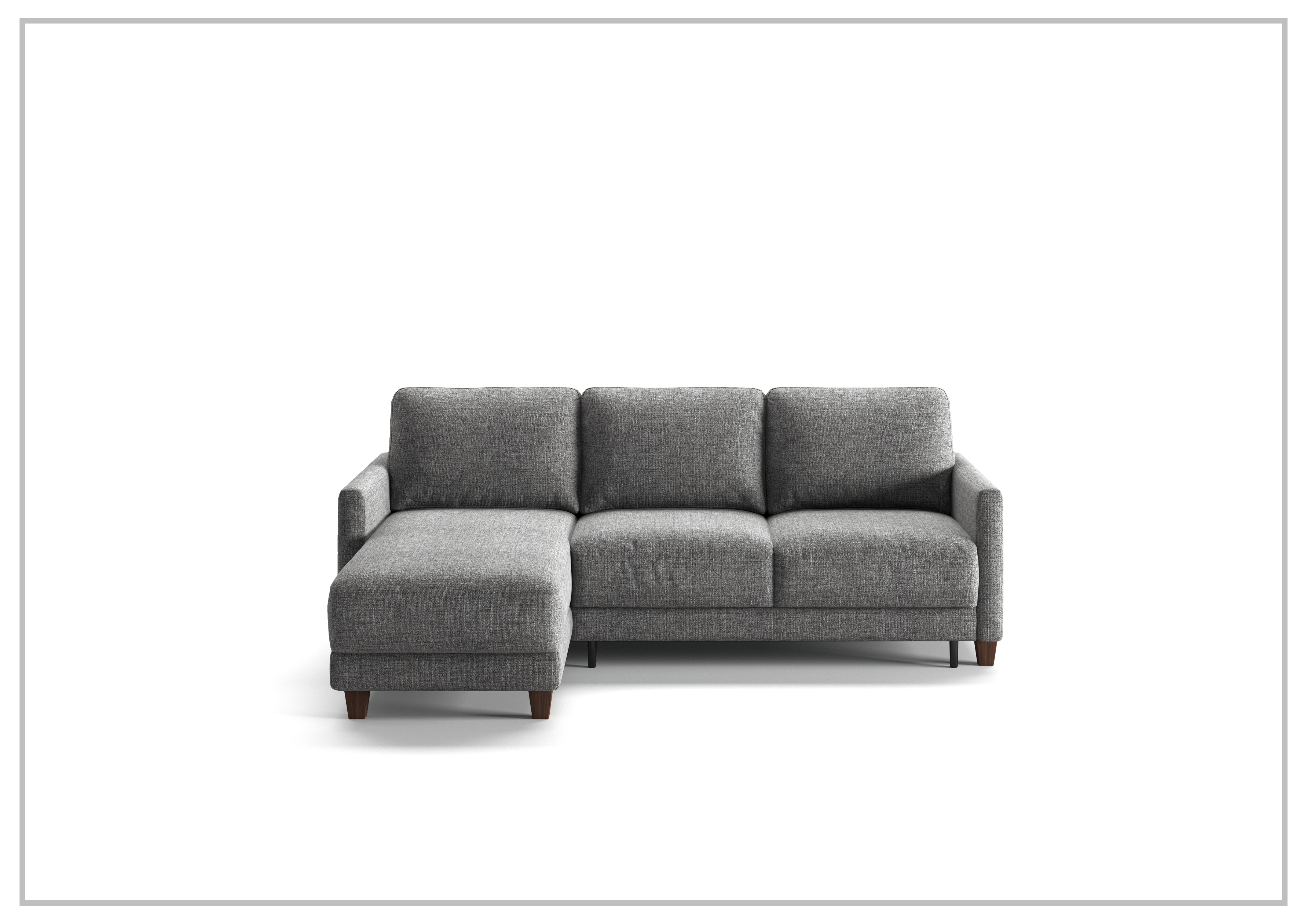 Luonto Martta Fabric Full XL Sectional Sleeper Sofa with Reversible Chaise - Modern Convertible Couch Bed for Living Room, Guest Room & Small Spaces