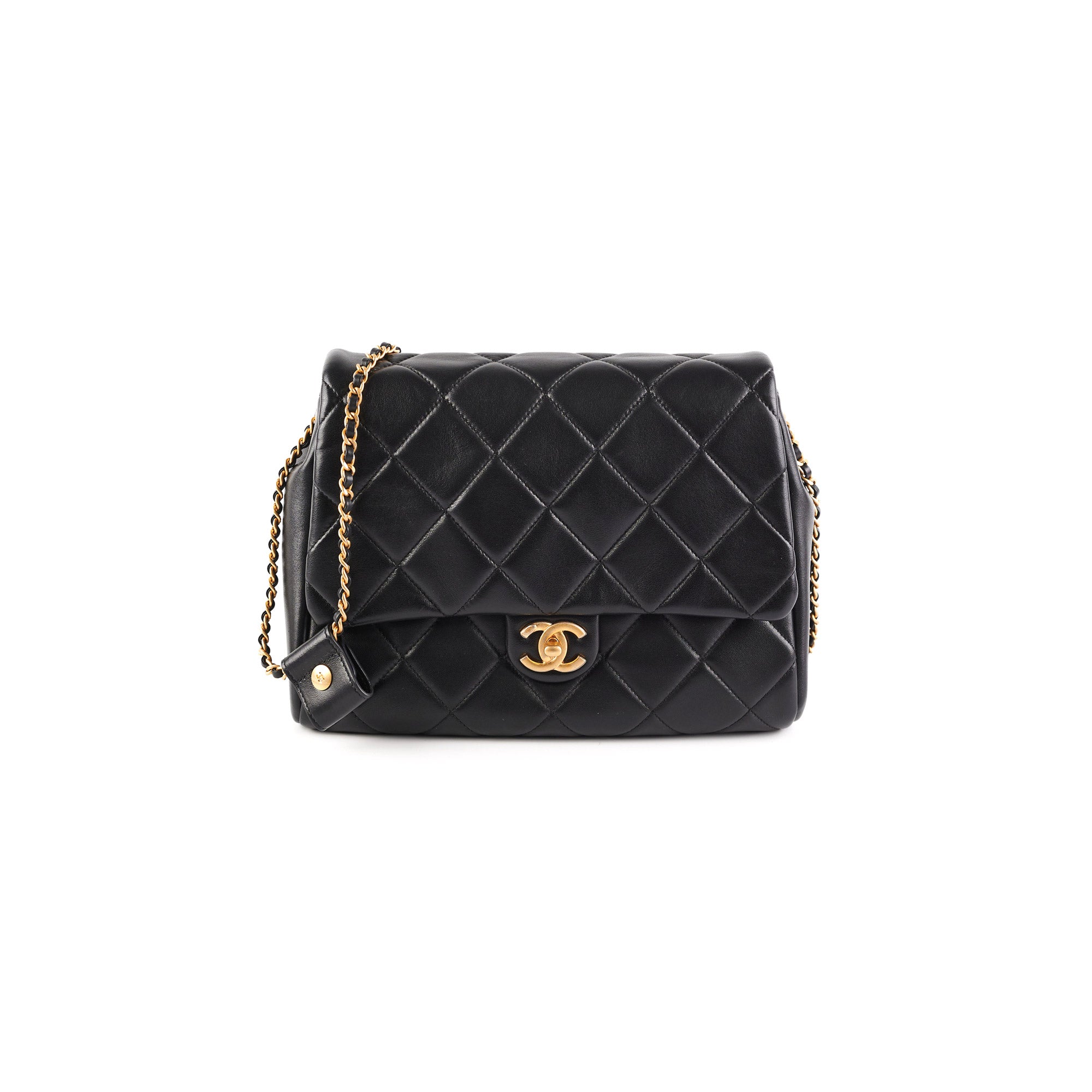 Chanel Classic Flap Bag Black Leather Shoulder Bag for Women | Luxury Designer Handbag for Evening Parties, Date Nights & Special Occasions