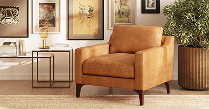Sorrento Lounge Chair - Modern Comfortable Accent Chair for Living Room, Bedroom, or Office - Perfect for Relaxing, Reading, and Lounging