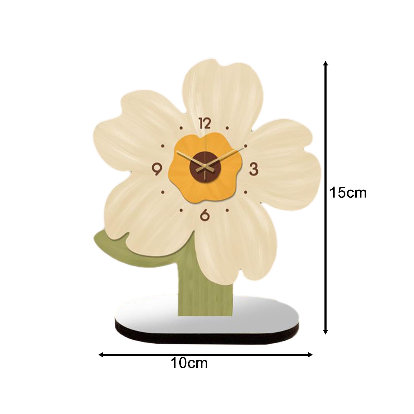 Sunflower Decorative Desk Clock - Elegant Mantel Clock for Office, Bedroom & Bedside Tables | Perfect for Home Decor, Gifts & Workspace Organization