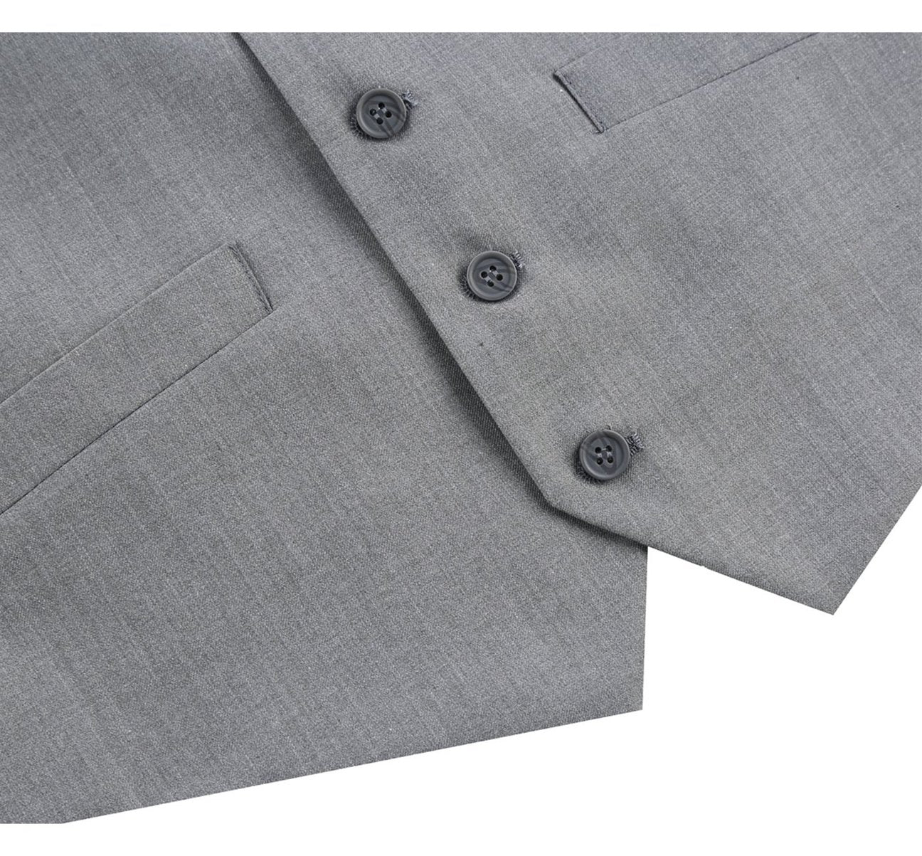 Alessandro Vitello by Renoir Grey Button Formal Suit Vest - Men's Regular Fit Waistcoat for Business & Wedding | Premium Tailored Suit Vest for Office, Cocktail Parties & Formal Events