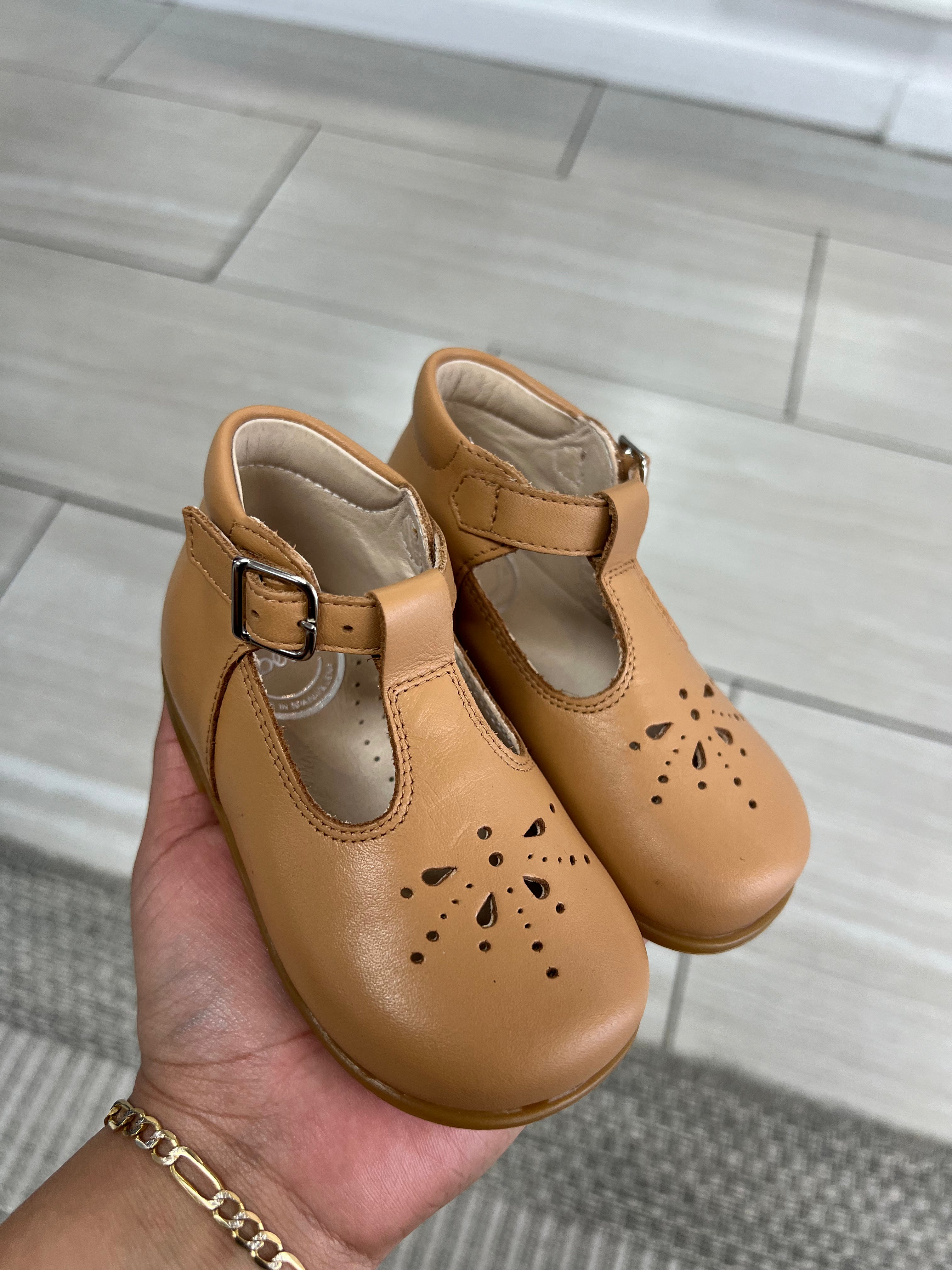 Beberlis Breathable Oat Perforated Baby Shoes for Boys & Girls - Soft & Comfortable First Walkers for Infants & Toddlers - Perfect for Daily Wear, Outdoor Play & Special Occasions