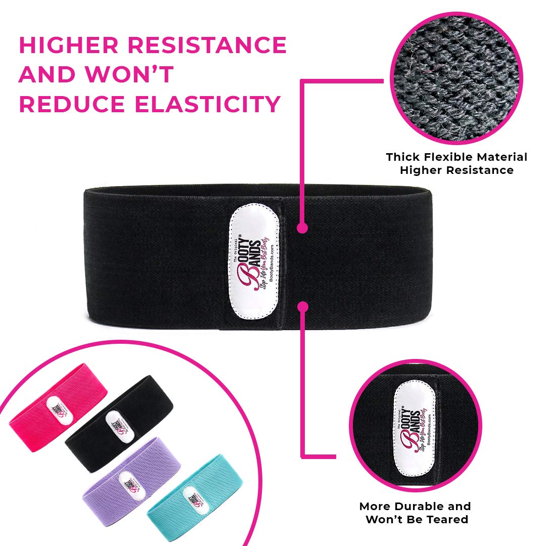 Booty Bands for Women - Non-Slip Workout Resistance Bands for Glutes, Abs, Thighs & Full Body Toning - Thick Elastic Fitness Bands for Home Gym, Yoga, Pilates & Strength Training