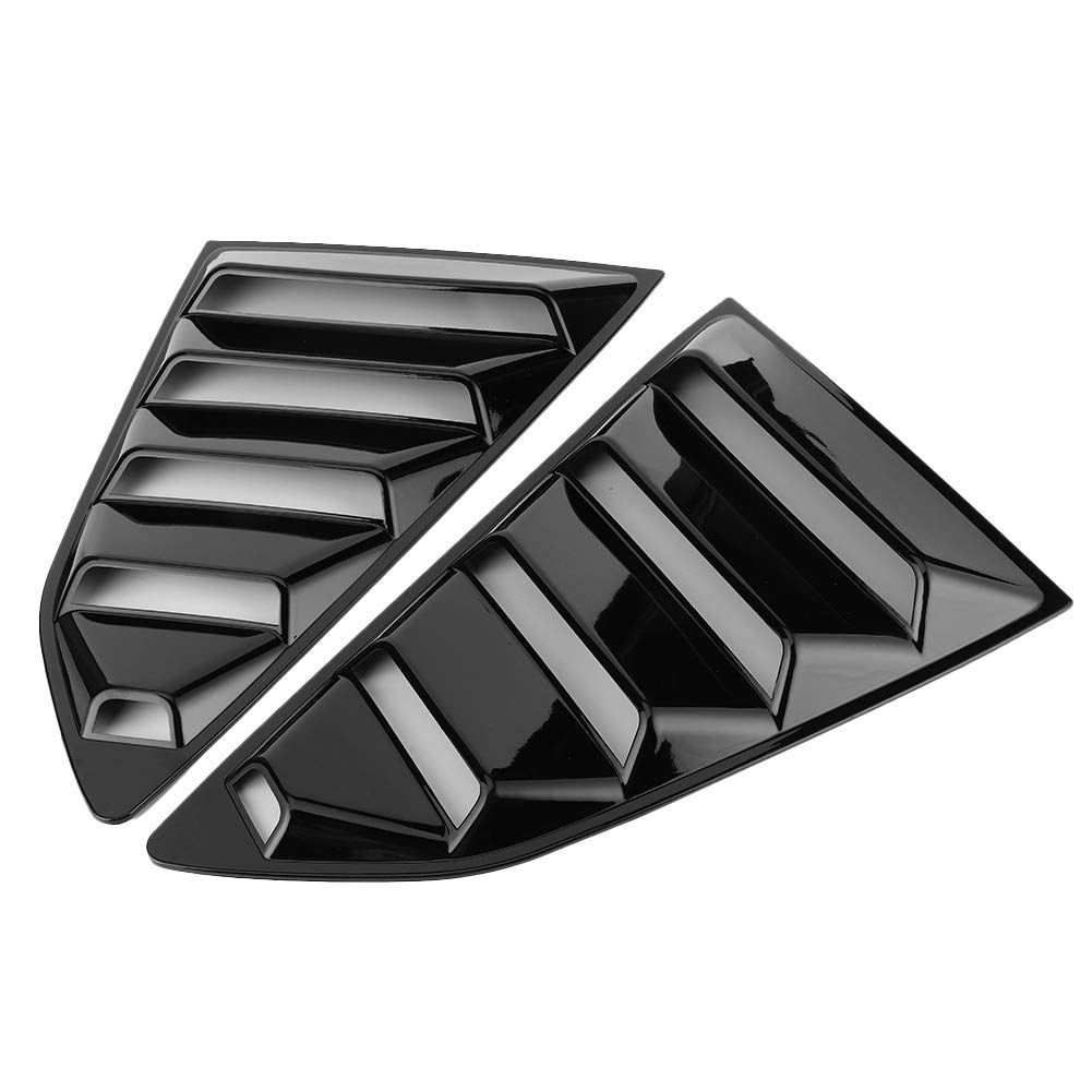 Acouto Glossy Black Car Window Louvers & Side Air Vent Covers - Perfect Fit for Chevy 2016-2020 Models | Enhance Style & Airflow for Sedans, Coupes & Sports Cars