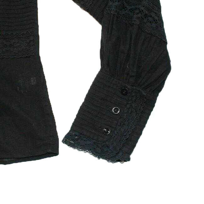 ISABEL MARANT ETOILE Ria High Neck Lace Blouse - Women's Elegant Black Lace Top Size US 4 (S) for Party, Wedding & Evening Occasions