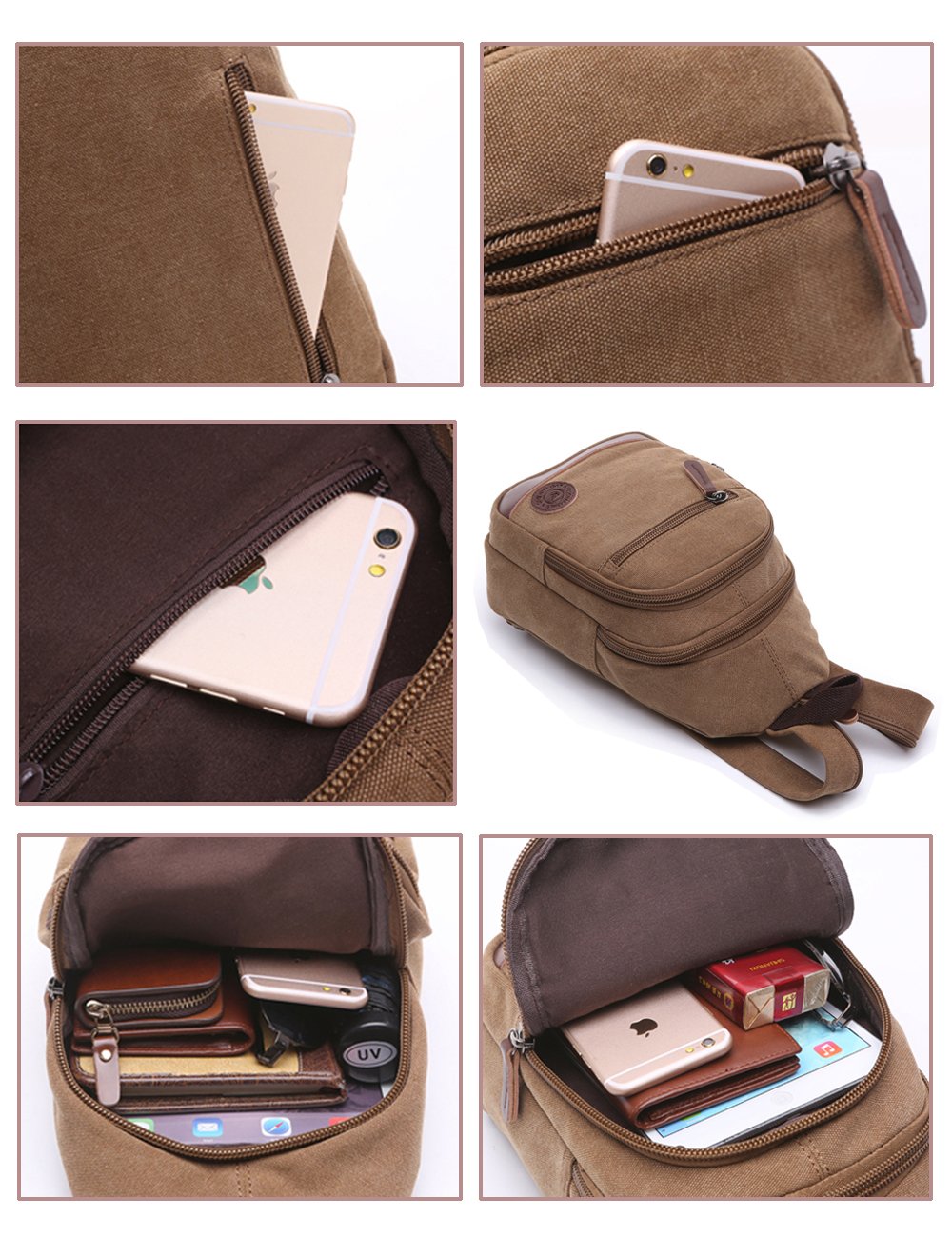 Lightweight Sling Bag Crossbody Backpack for Women & Men - Compact Shoulder Bag for Travel, Hiking, Work & Daily Use