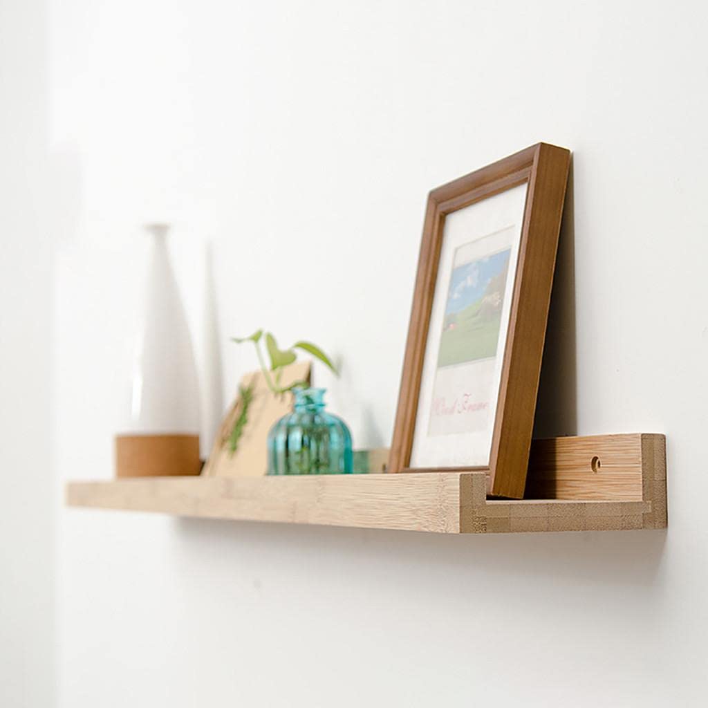 Natural Wood Floating Shelf - Wall Storage for Bedroom, Living Room & Office