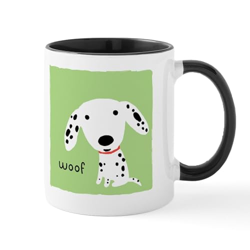 White/Black Inside - Dalmatian Woof Mug