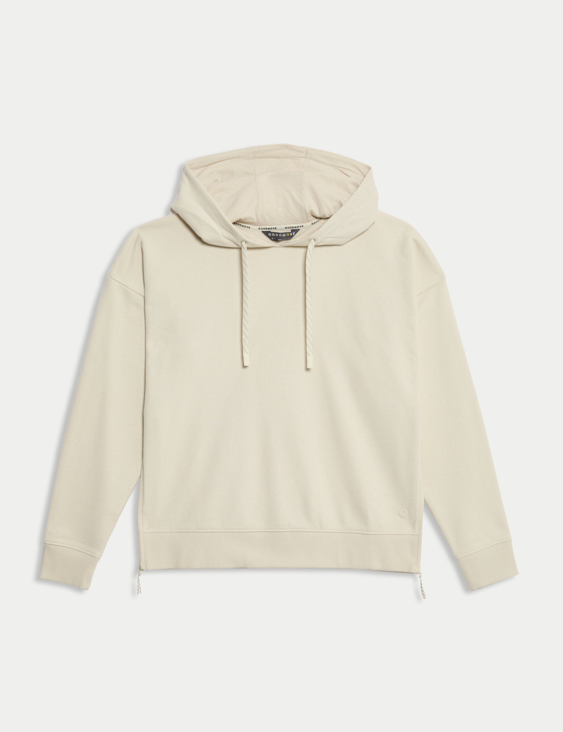 Premium Cotton Rich Mesh Panel Relaxed Hoodie for Men & Women - Soft & Breathable Pullover Sweatshirt - Ivory - Perfect for Casual Wear, Gym & Outdoor Activities