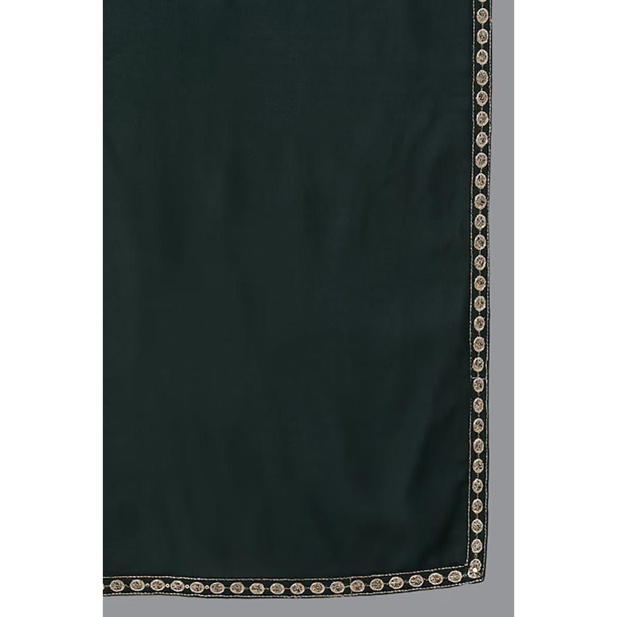 Elegant Green Georgette Solid Anarkali Suit Set for Women - Traditional Indian Party Wear for Weddings, Festivals & Special Occasions