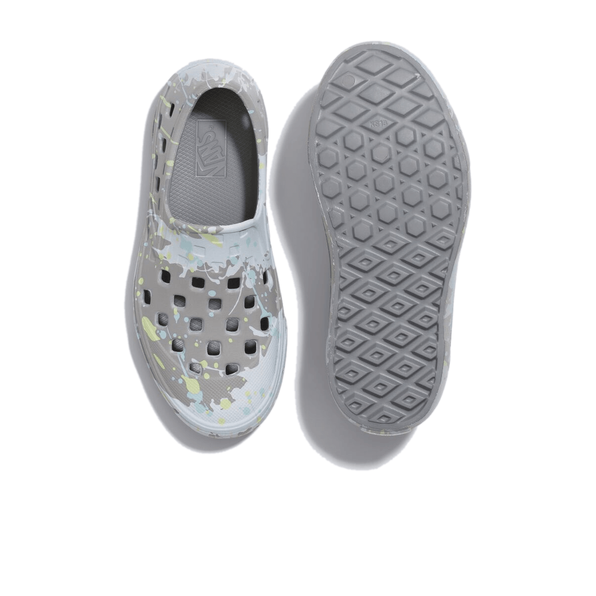 Kids' Slip-On TRK Sneakers with Paint Splatter Design - Comfortable Casual Shoes for School, Play & Everyday Wear