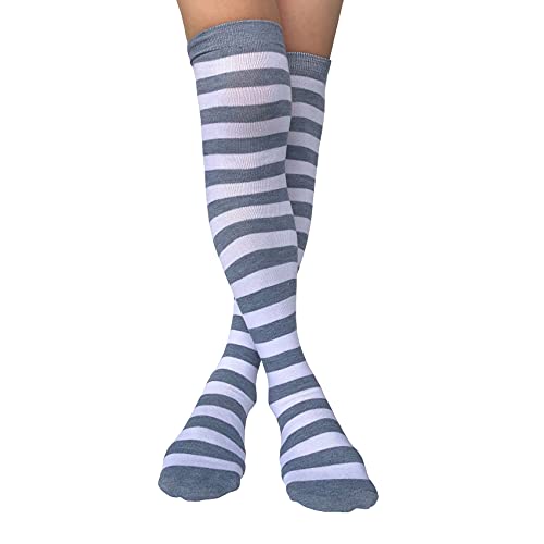 White and Light Gray Striped