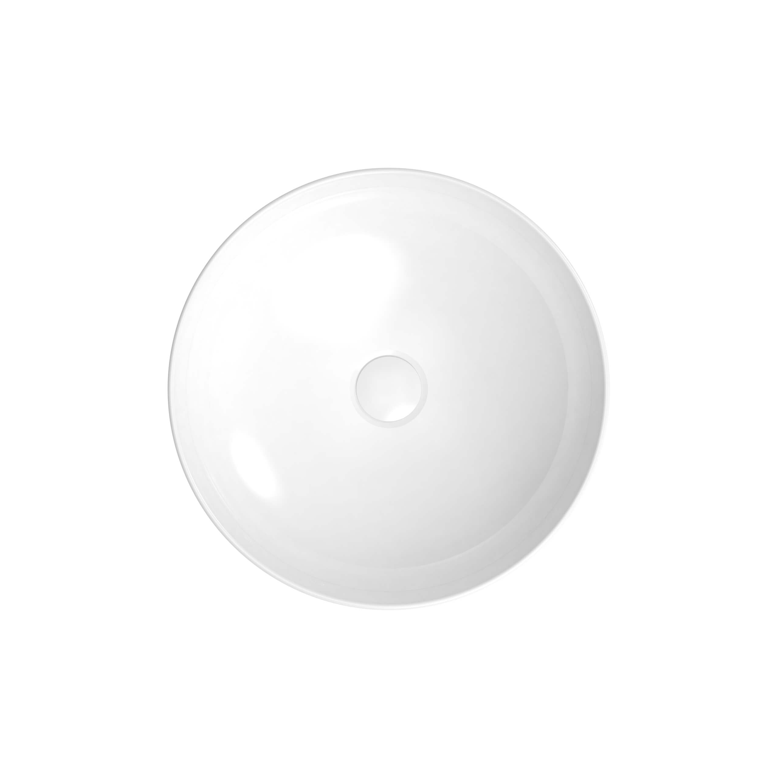 ADP Circuit Above Counter Bathroom Sink - Modern Matte White Porcelain Vessel Basin for Bathroom Vanity, Powder Room, and Guest Bathroom