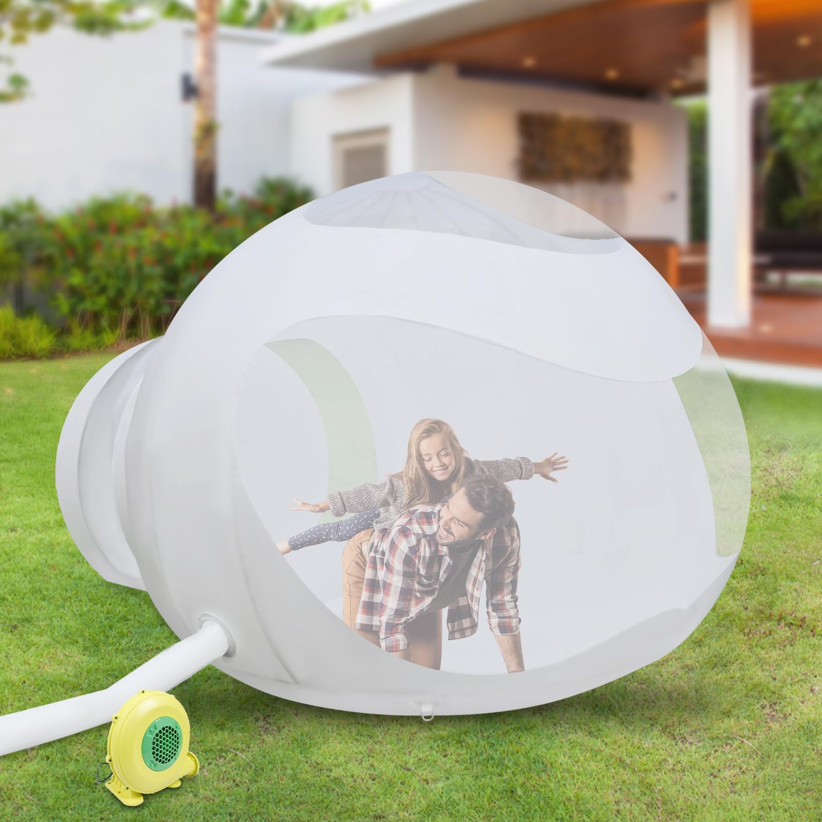 Inflatable Bubble Tent for Camping - Clear PVC Transparent Balloon House for 3-5 People with Blower | Outdoor Garden Party, Stargazing & Backyard Glamping Shelter