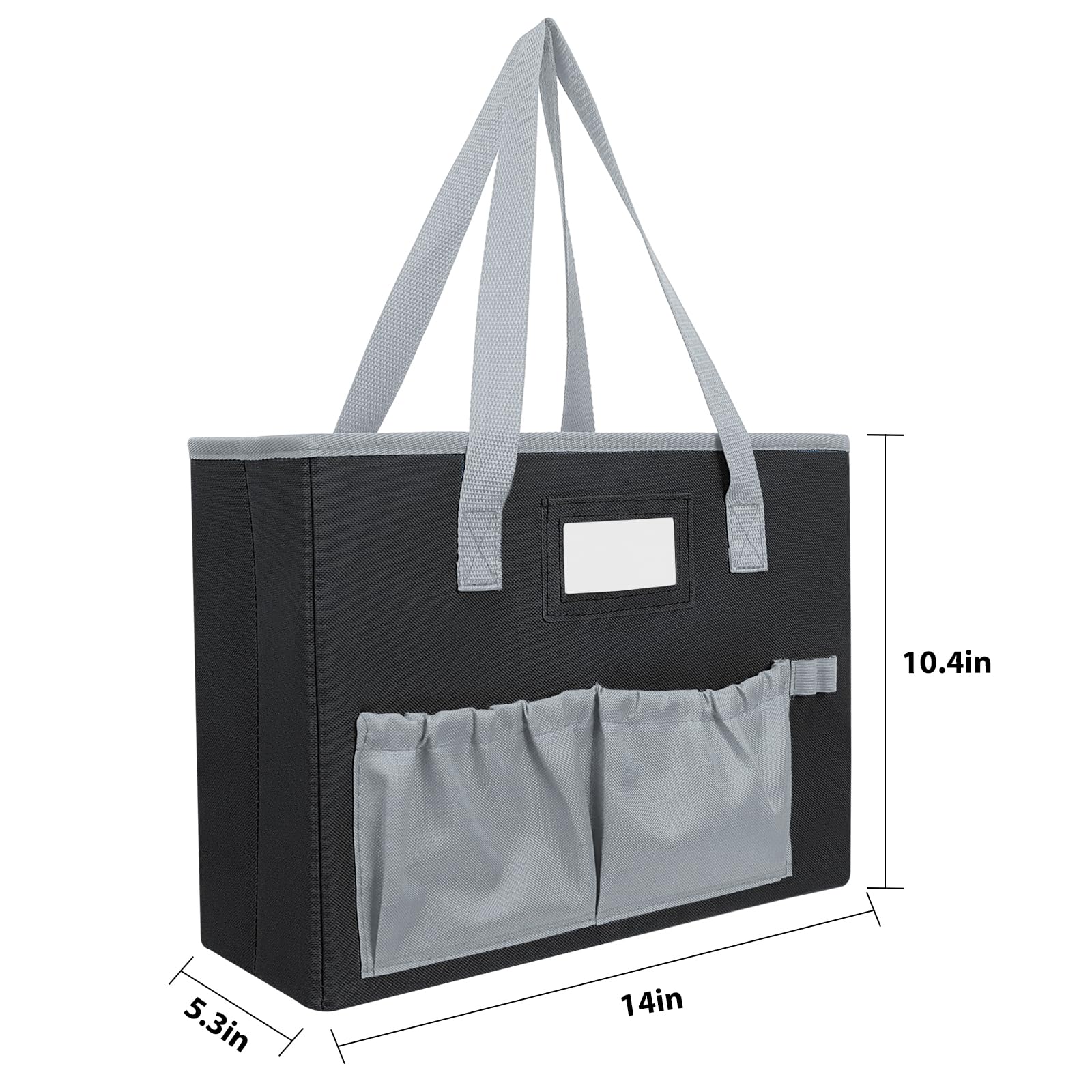 abcxgood Collapsible Hanging File Organizer Box - Letter Size Desktop Document Storage with Front Pocket & Handles for Home Office | Black | Perfect for Bills, Receipts & Important Paperwork Organization