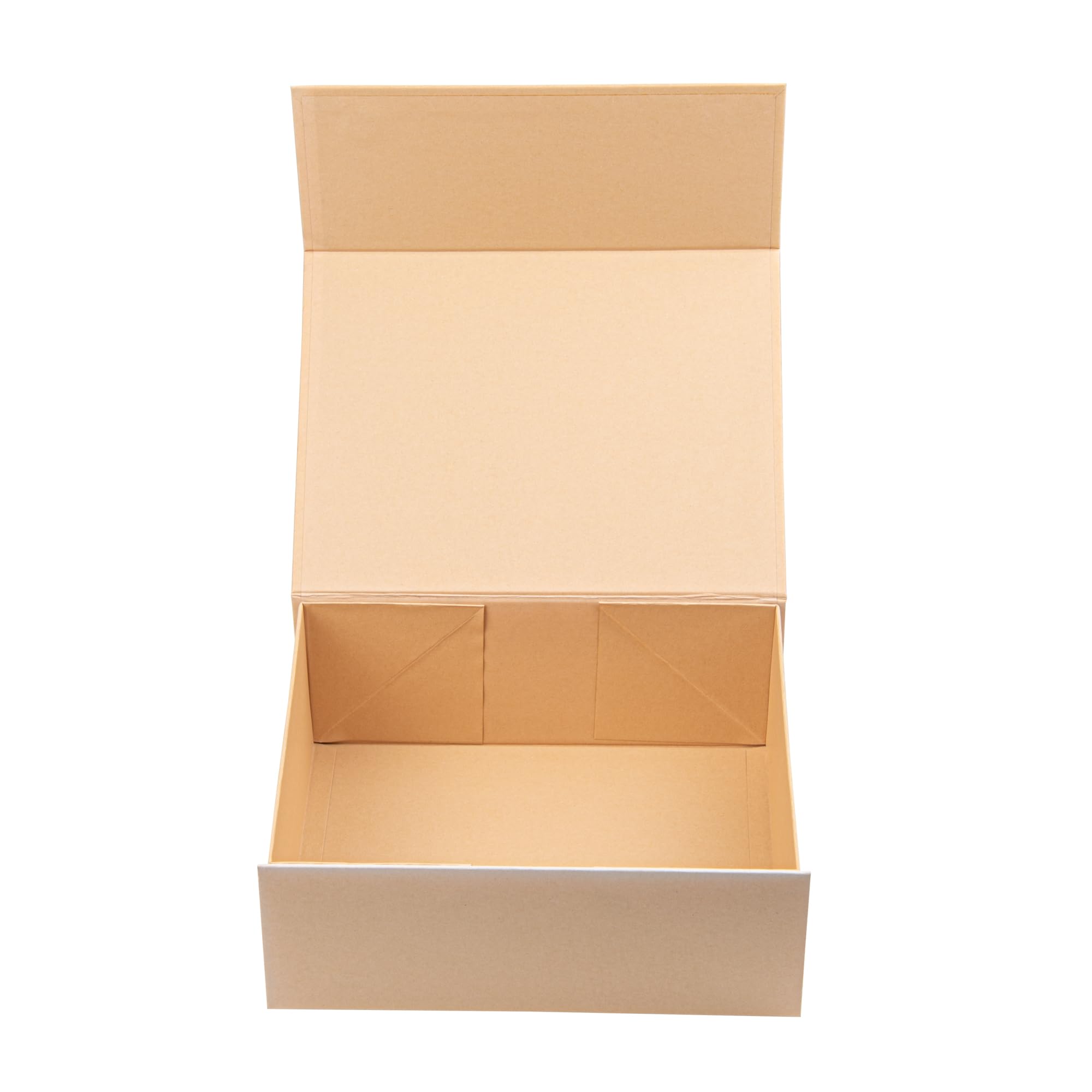 Restaurantware 10.5 x 8 x 4 Inch Magnetic Gift Boxes - Set of 10 Collapsible Kraft Paper Luxury Storage Boxes with Built-In Lid | Food Safe & Grease-Resistant | Perfect for Groomsman Gifts, Bridesmaid Proposals, Wedding Favors & Party Decorations