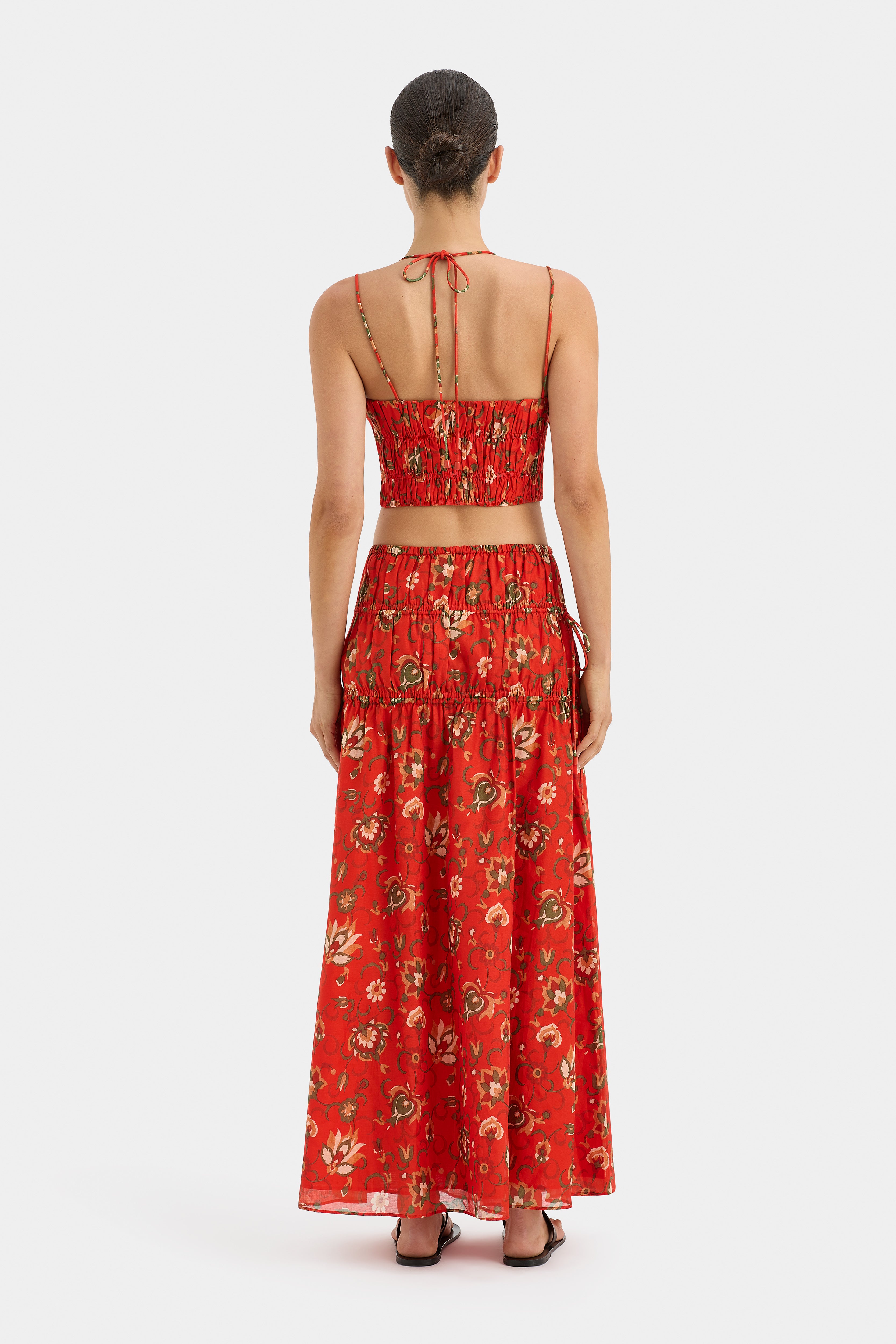Reyes Gathered Halter Top for Women - Stylish Summer Crop Top with Adjustable Straps | Perfect for Beach, Party & Casual Outfits