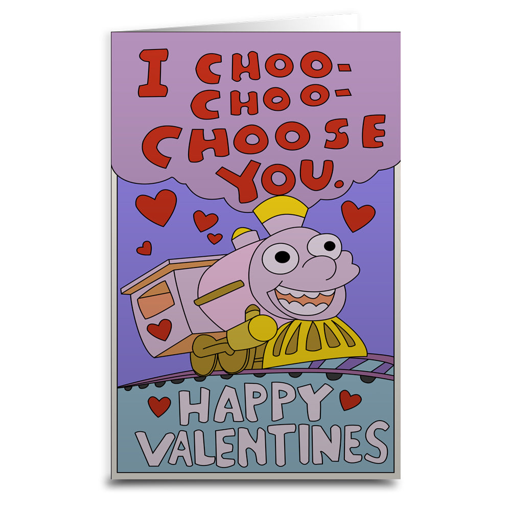 I Choo Choo Choose You Greeting Card - Funny Train-Themed Birthday Card for Friends & Family - Perfect for Birthdays, Anniversaries & Special Occasions