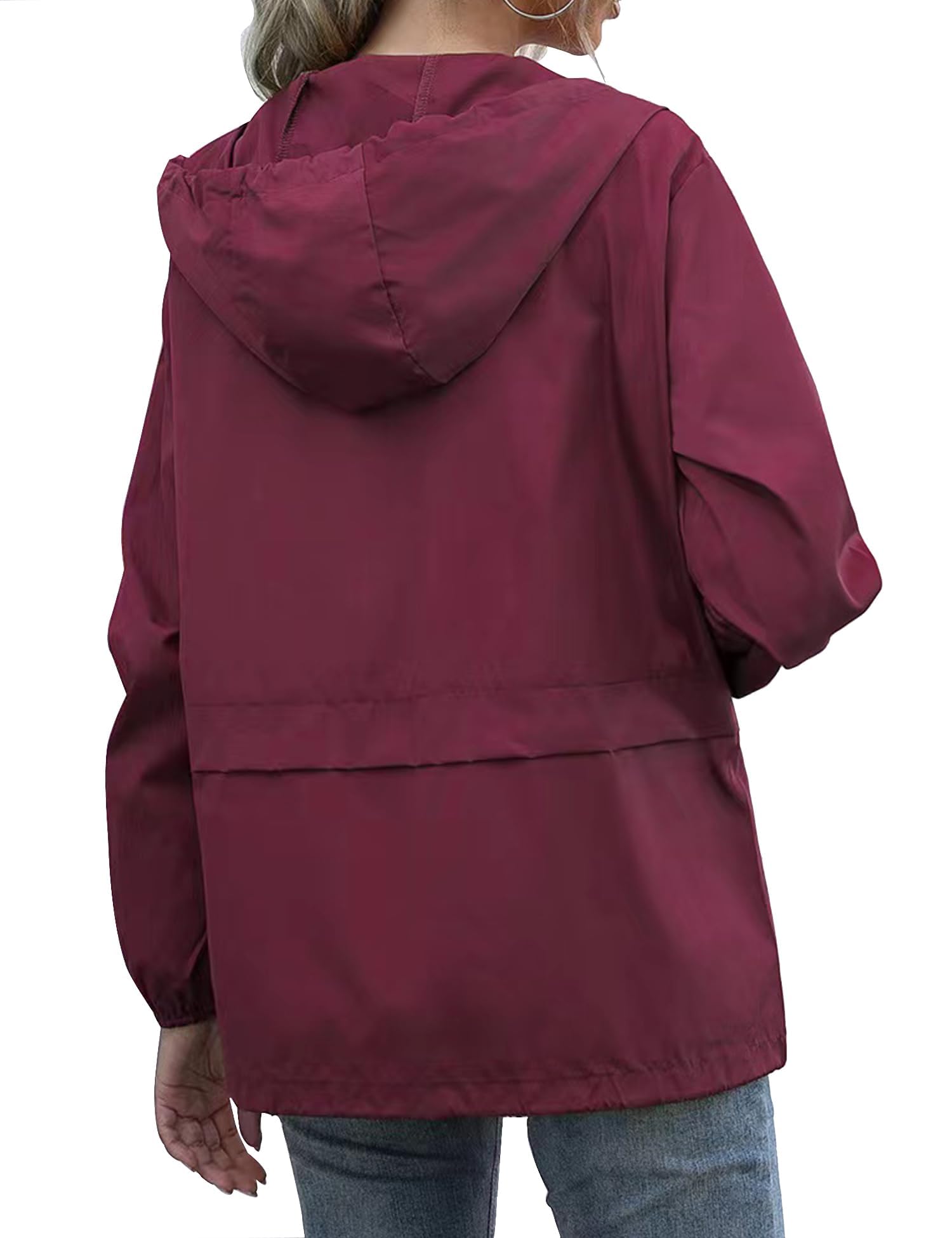 Women's Waterproof Raincoat Windbreaker Jacket - Lightweight Hooded Trench Coat for Outdoor Activities (S-XXL) | Perfect for Hiking, Commuting & Spring Showers