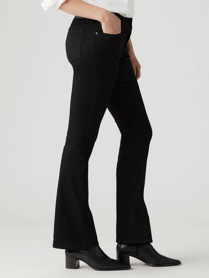 Levi's Women's 725 High Rise Bootcut Jeans - Soft Black Denim Pants for Casual Wear & Night Out | Comfortable Stretch Fit & Flattering Bootcut Style