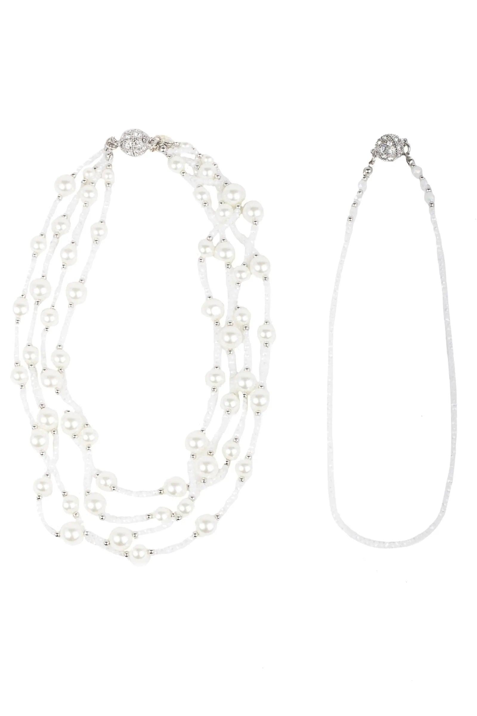 Elegant Convertible Layered Pearl Necklace for Women - Perfect for Weddings, Parties & Everyday Wear