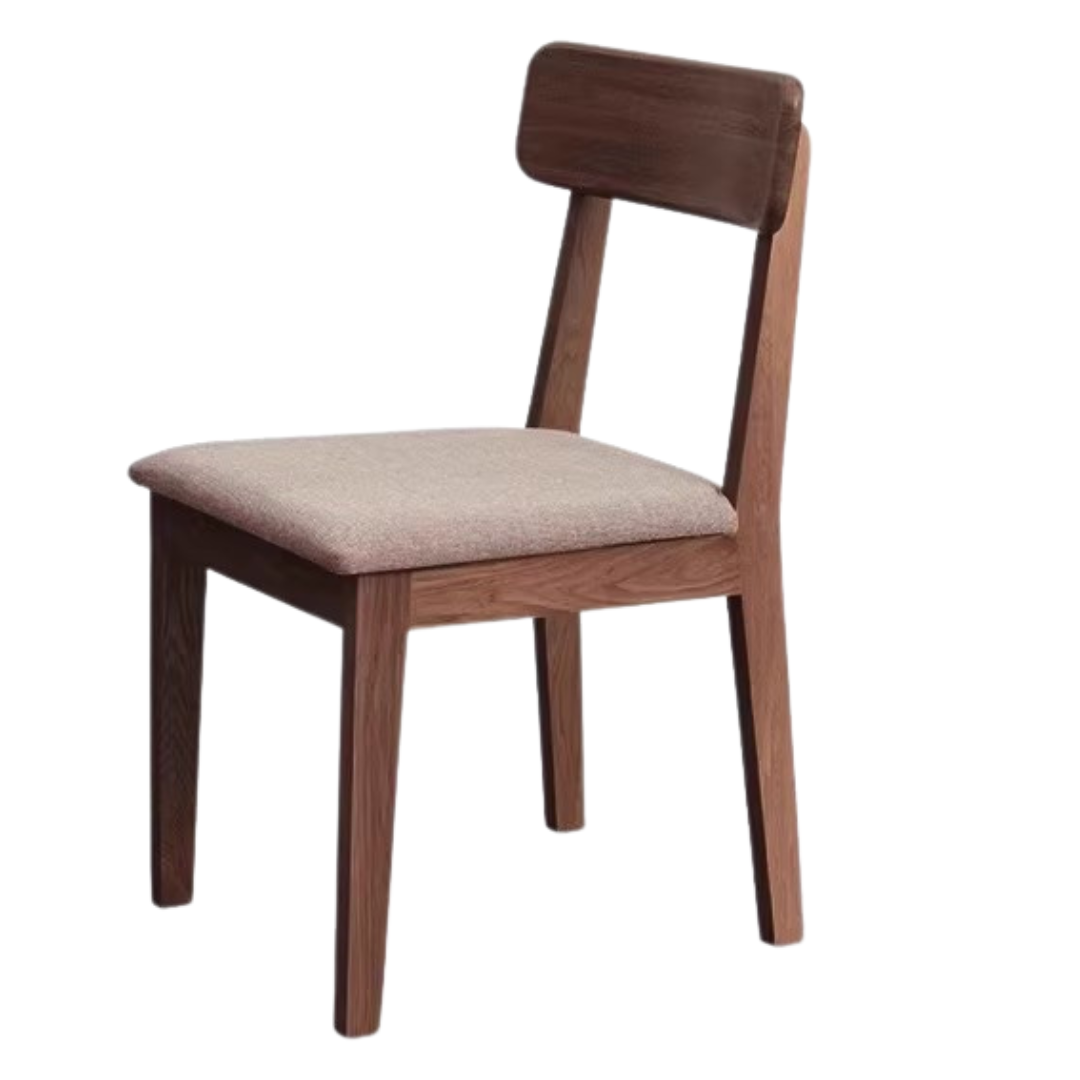 16.9x19.7.x30.7 inch/ 43x50x78cm/ Walnut color/ 4 pcs Oak gravel gray seat upholstered chair