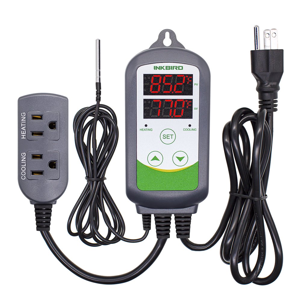 Inkbird ITC-308 Digital Temperature Controller & IHC-200 Humidity Controller - Dual Stage Thermostat for Homebrew, Reptile Tanks, Greenhouse & Aquarium Use