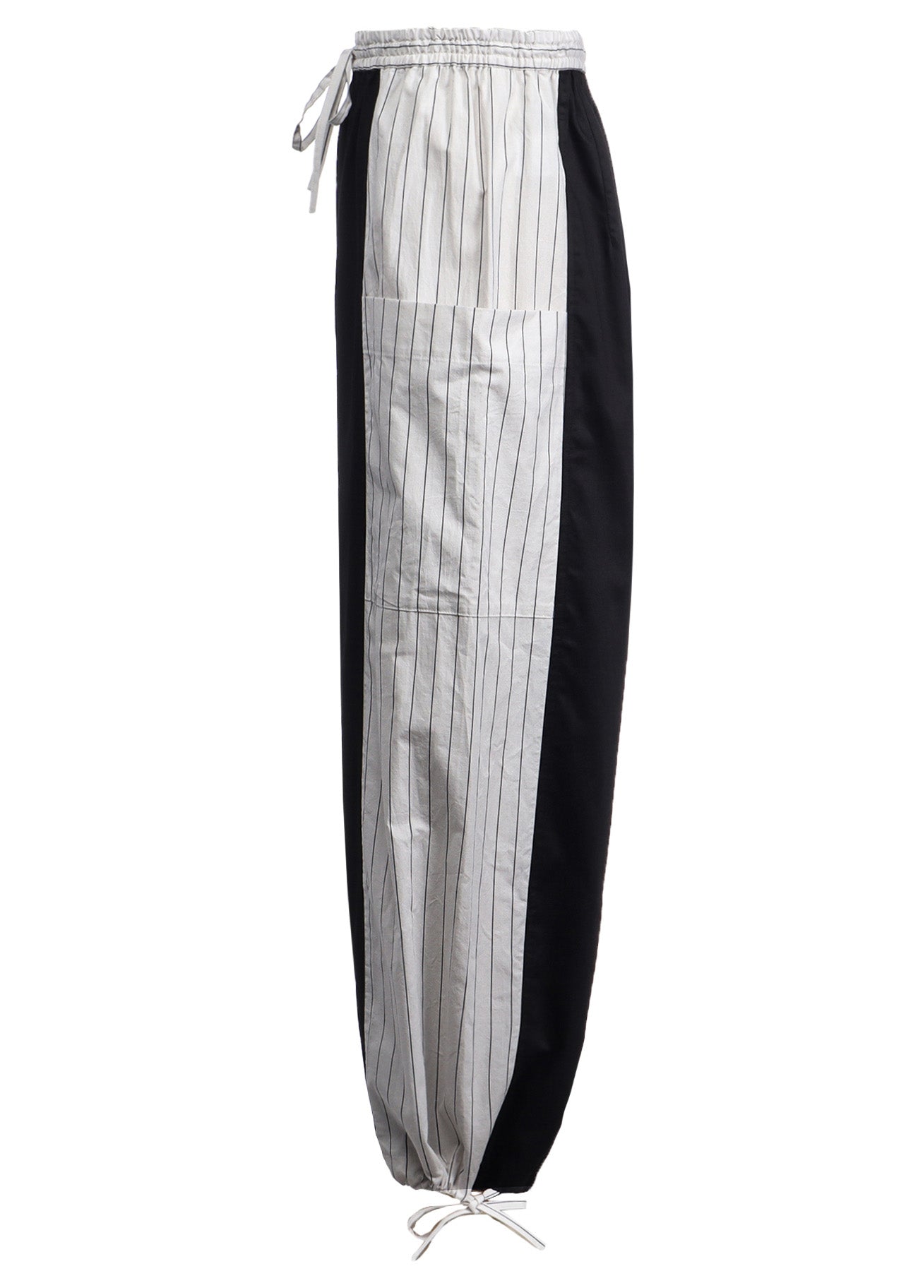 **Cotton Satin Stripe Switching Pants for Women - Comfortable Lounge & Sleep Pants (Medium) - Perfect for Relaxing at Home, Yoga, and Travel**